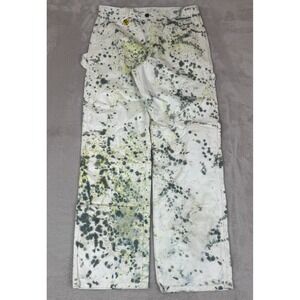 All Roads Painter Pant Dickies Carpenter‎ Pants Mens 32x31 White Green Preowned
